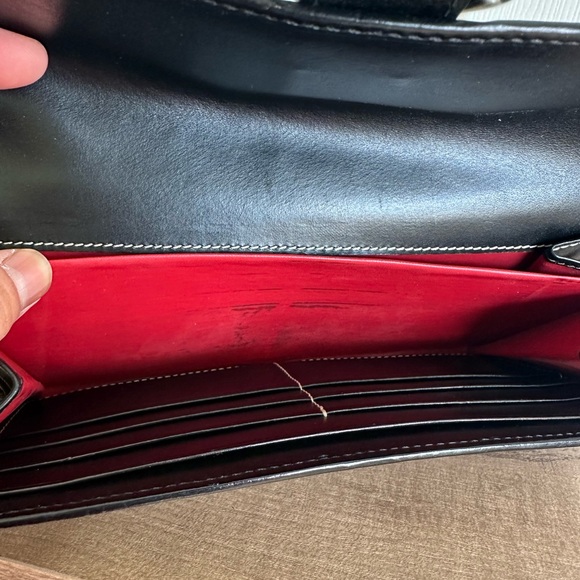 Dooney & Bourke Signature Mini Bag or Wrislet or Clutch, Black/Gray, EUC - Picture 9 of 11